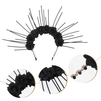 Повязка на голову для девочек на молнии, повязка для косплея, декор для волос, Изящный модный аксессуар, металлическая декоративная накладка
