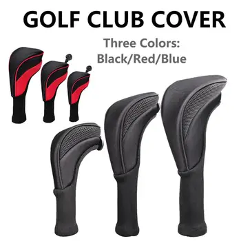 Принадлежности для гольфа из 3 предметов, набор клюшек для гольфа из дерева, комплект из трех предметов, черный, синий, красный Материал ткани골프 용품 Головной убор для гольфа