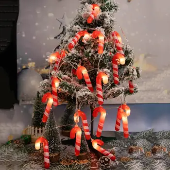 Рождественская леденцовая трость, светодиодная гирлянда, моделирование рождественской трости, Рождественское украшение Navidad Ambient Lights 2024