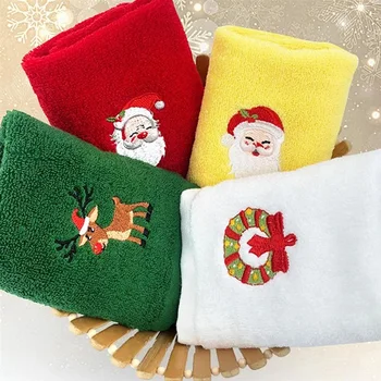 Рождественская салфетка для мытья лица, милое полотенце для лица в виде лося Санта-Клауса, ткань для мужчин, домашняя Ванная, женские полотенца, Рождественский подарок Высокого качества