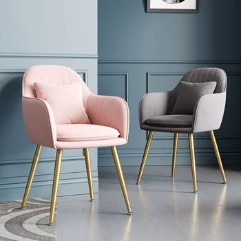 Роскошный Обеденный стул с акцентом в виде бархатной гостиной Nordic Eiffel Cafe, Современный Дизайнерский стул для столовой, точная копия шезлонгов, Библиотечная мебель