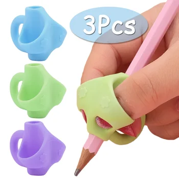 Ручки для карандашей, 1-3шт, детский держатель для карандашей, приспособление для письма, тренажер для захвата эргономичной обучающей ручки, инструмент для коррекции осанки для детей