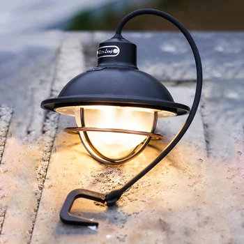 Светодиодный атмосферный фонарь Type-C USB Перезаряжаемый Винтажный фонарь для кемпинга на открытом воздухе, ежедневный Водонепроницаемый для путешествий на открытом воздухе, сад