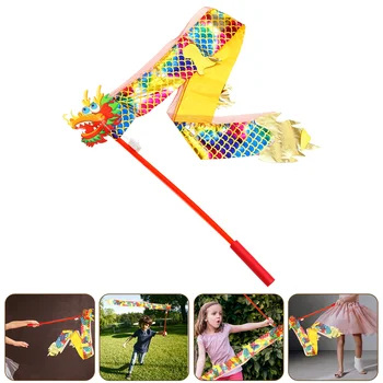 Светящаяся лента с драконом, детская игрушка, реквизит для танцев на открытом воздухе, декоративные игровые игрушки для детей