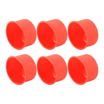 Силиконовые мини-формы для торта, круглая форма для выпечки диаметром 4 дюйма, силиконовая форма для выпечки с антипригарным покрытием, форма для выпечки многоразового использования, красная, набор из 6 штук