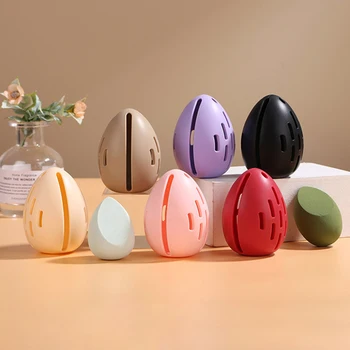 Силиконовый кейс для хранения яиц Beauty Компактный портативный пылезащитный дышащий кейс для хранения спонжей для макияжа