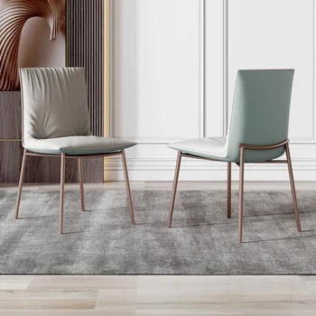 Современные красивые обеденные стулья Nordic Trendy Leather Beautiful Lazy Chair Gold Гостиные Silla Comedor Аксессуары для дома