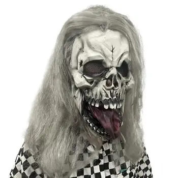 Страшный чехол для лица на Хэллоуин, латексный чехол для лица Ghostface, удобные принадлежности для вечеринок с друзьями, дышащий чехол для лица для
