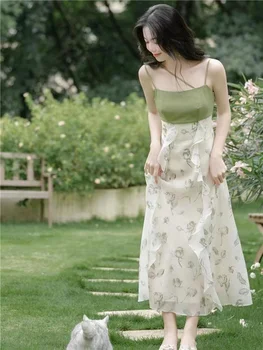 Супер Горячая юбка в стиле Love Girl, свежее платье на бретелях, женское платье y2k для официальных мероприятий, vestidos 2023