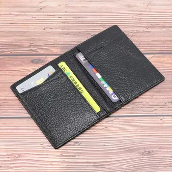Супертонкий кошелек из мягкой натуральной кожи с 8 отделениями для карт, мужской кошелек, держатели для кредитных карт, маленький кошелек