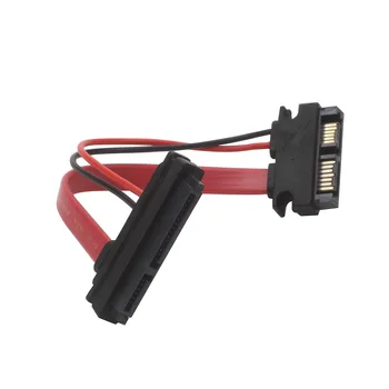 Съемный SATA Serial ATA 22Pin 7 + 15 Штекер к Slimline SATA 13Pin 7 + 6 Штекерный кабельный разъем Conterver Adapter 15 см