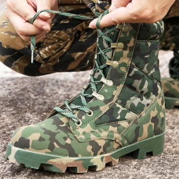 Тактические военные ботинки, мужские армейские ботильоны, Зеленый камуфляж, походная охотничья обувь в джунглях, мужские рабочие военные ботинки