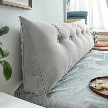 Треугольная прикроватная подушка для домашней спальни - съемная и моющаяся опора для спинки дивана-кровати для дополнительного комфорта