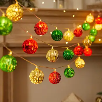 Украшение Рождественской елки Светодиодная светящаяся гирлянда, подвесной шар-подвеска для рождественского украшения витрины магазина С Новым 2024 годом