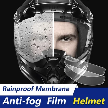 Универсальный мотоциклетный шлем Прозрачная накладная пленка, защита от запотевания и дождя, Прочное нанопокрытие, пленка для наклеек, аксессуары для шлема