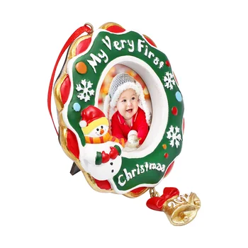 Фоторамка из смолы, сувенир, украшения для Рождественской елки, Украшения в память о новорожденном ребенке