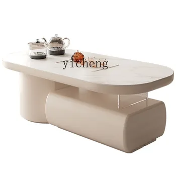 Чайный столик с каменной плитой Xl Кунг-фу, чайный столик, встроенный в гостиную, домашний выдвижной многофункциональный чайный столик